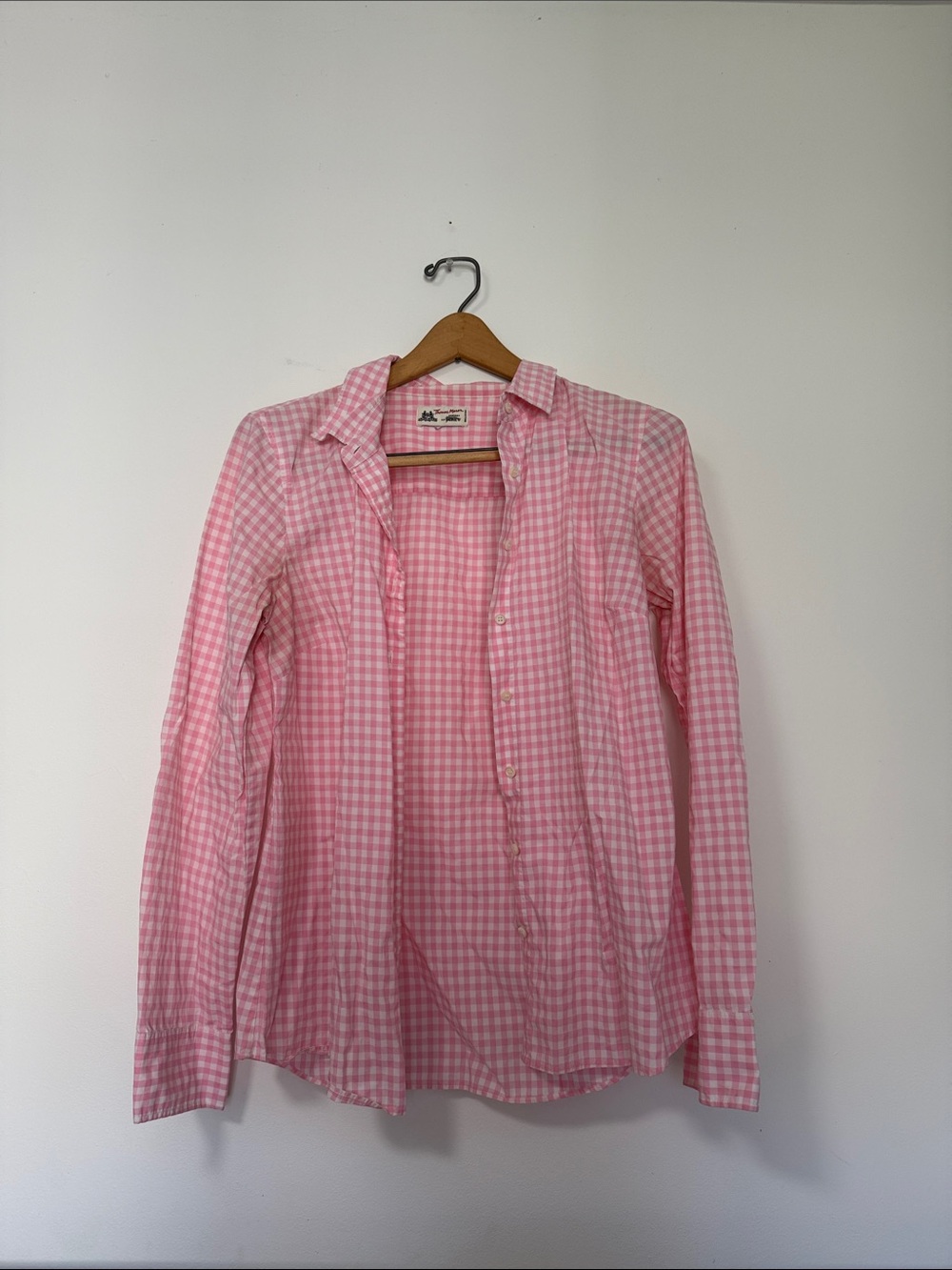 Thomas Mason for J.Crew Pink Gingham Button-Up Shirt
